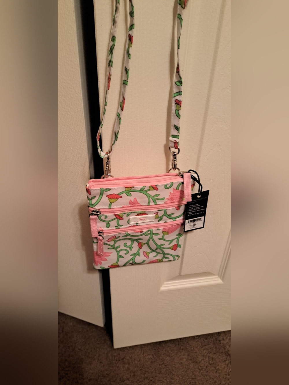 Scout Floral Crossbody Bag in Pink and Green NWT